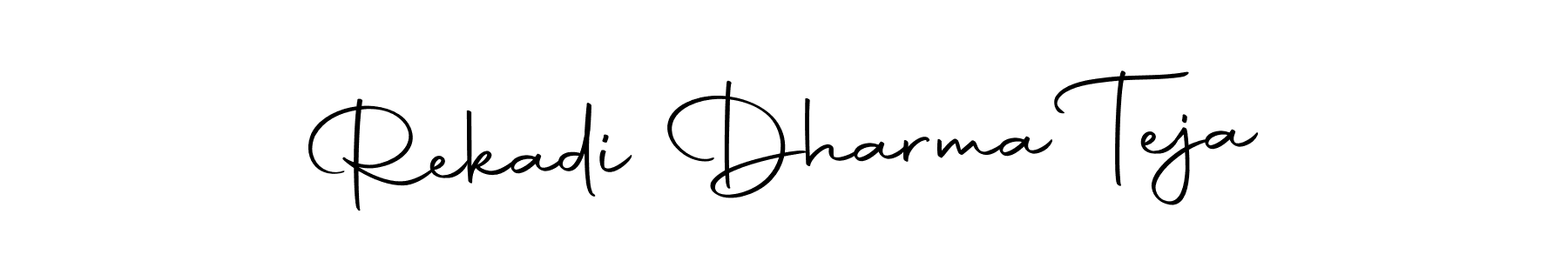 You can use this online signature creator to create a handwritten signature for the name Rekadi Dharma Teja. This is the best online autograph maker. Rekadi Dharma Teja signature style 10 images and pictures png