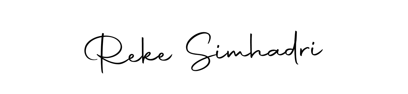 Use a signature maker to create a handwritten signature online. With this signature software, you can design (Autography-DOLnW) your own signature for name Reke Simhadri. Reke Simhadri signature style 10 images and pictures png