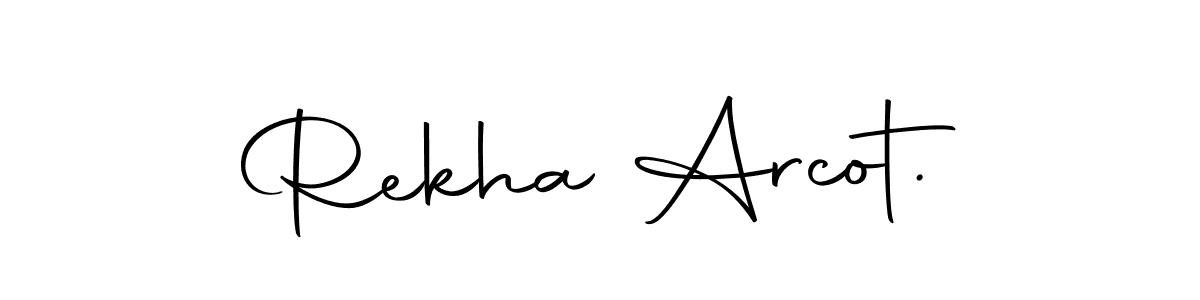 How to make Rekha Arcot. name signature. Use Autography-DOLnW style for creating short signs online. This is the latest handwritten sign. Rekha Arcot. signature style 10 images and pictures png