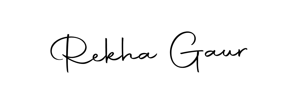 Make a short Rekha Gaur signature style. Manage your documents anywhere anytime using Autography-DOLnW. Create and add eSignatures, submit forms, share and send files easily. Rekha Gaur signature style 10 images and pictures png