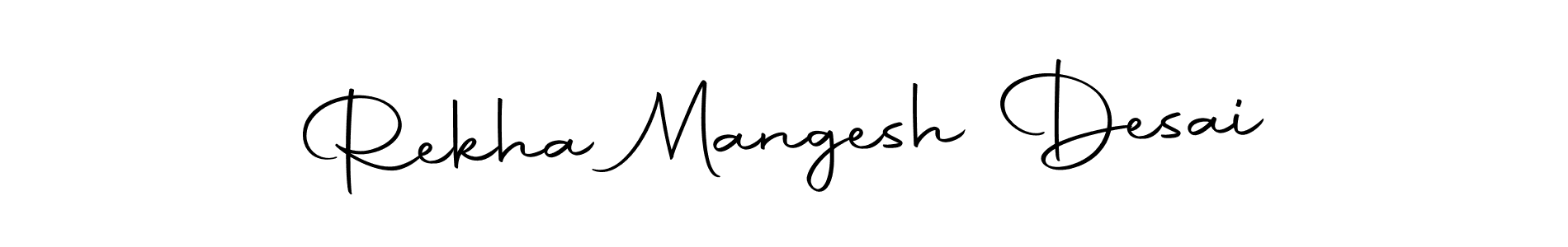 Design your own signature with our free online signature maker. With this signature software, you can create a handwritten (Autography-DOLnW) signature for name Rekha Mangesh Desai. Rekha Mangesh Desai signature style 10 images and pictures png