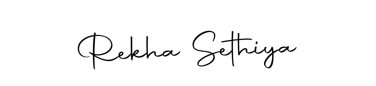 How to make Rekha Sethiya name signature. Use Autography-DOLnW style for creating short signs online. This is the latest handwritten sign. Rekha Sethiya signature style 10 images and pictures png