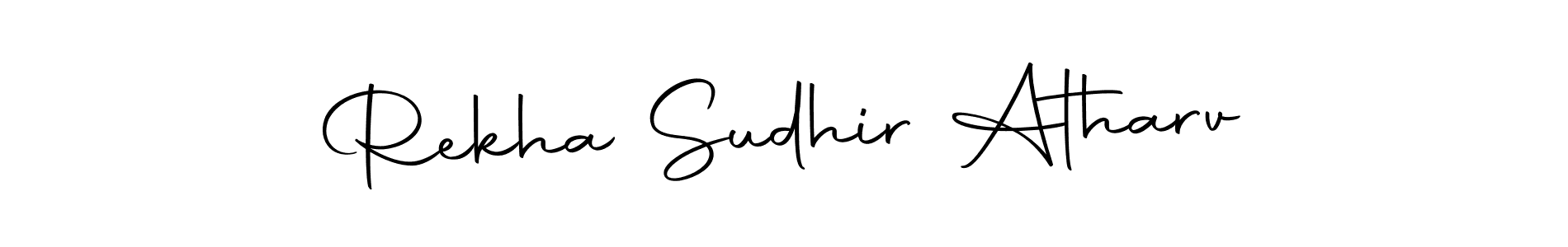 Create a beautiful signature design for name Rekha Sudhir Atharv. With this signature (Autography-DOLnW) fonts, you can make a handwritten signature for free. Rekha Sudhir Atharv signature style 10 images and pictures png