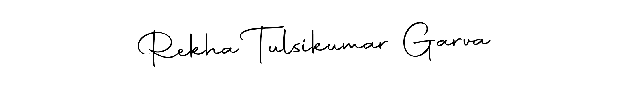 Make a beautiful signature design for name Rekha Tulsikumar Garva. With this signature (Autography-DOLnW) style, you can create a handwritten signature for free. Rekha Tulsikumar Garva signature style 10 images and pictures png