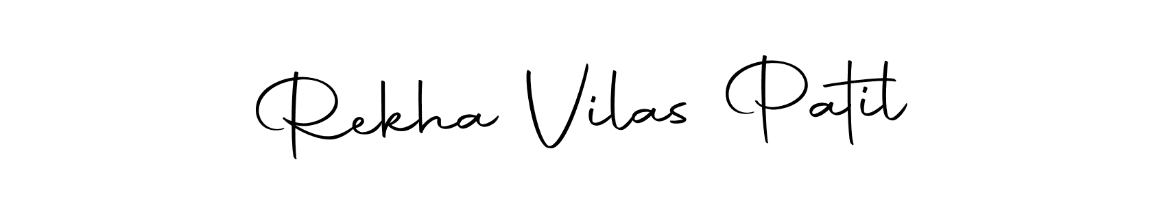 How to make Rekha Vilas Patil name signature. Use Autography-DOLnW style for creating short signs online. This is the latest handwritten sign. Rekha Vilas Patil signature style 10 images and pictures png