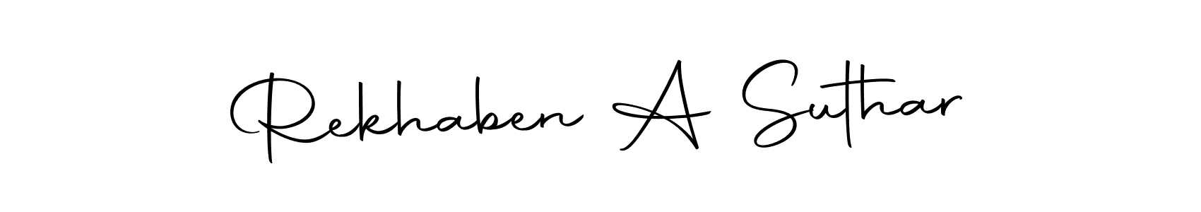 Make a beautiful signature design for name Rekhaben A Suthar. With this signature (Autography-DOLnW) style, you can create a handwritten signature for free. Rekhaben A Suthar signature style 10 images and pictures png
