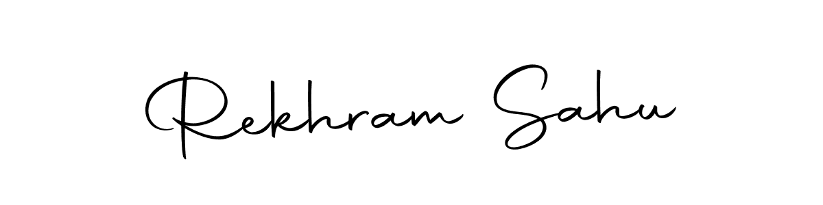 How to make Rekhram Sahu name signature. Use Autography-DOLnW style for creating short signs online. This is the latest handwritten sign. Rekhram Sahu signature style 10 images and pictures png