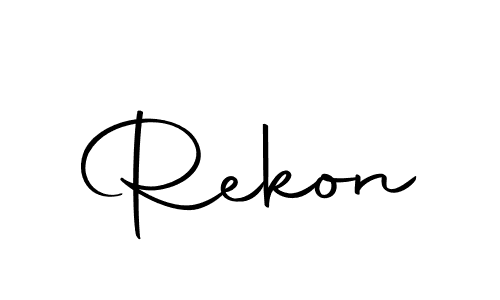 Rekon stylish signature style. Best Handwritten Sign (Autography-DOLnW) for my name. Handwritten Signature Collection Ideas for my name Rekon. Rekon signature style 10 images and pictures png