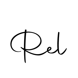 How to make Rel name signature. Use Autography-DOLnW style for creating short signs online. This is the latest handwritten sign. Rel signature style 10 images and pictures png