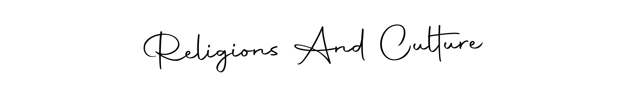 Create a beautiful signature design for name Religions And Culture. With this signature (Autography-DOLnW) fonts, you can make a handwritten signature for free. Religions And Culture signature style 10 images and pictures png