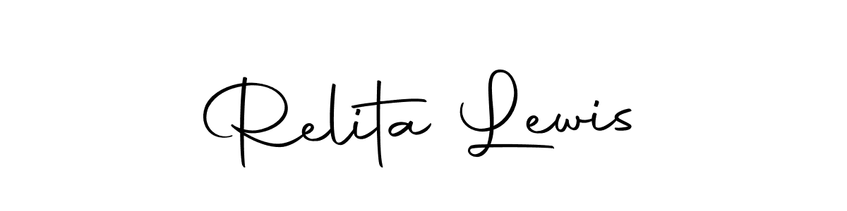 Design your own signature with our free online signature maker. With this signature software, you can create a handwritten (Autography-DOLnW) signature for name Relita Lewis. Relita Lewis signature style 10 images and pictures png