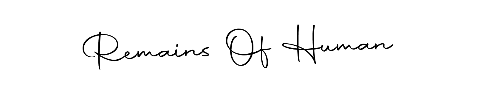 Remains Of Human stylish signature style. Best Handwritten Sign (Autography-DOLnW) for my name. Handwritten Signature Collection Ideas for my name Remains Of Human. Remains Of Human signature style 10 images and pictures png