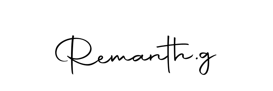 Also we have Remanth.g name is the best signature style. Create professional handwritten signature collection using Autography-DOLnW autograph style. Remanth.g signature style 10 images and pictures png