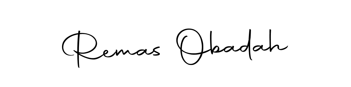 How to make Remas Obadah name signature. Use Autography-DOLnW style for creating short signs online. This is the latest handwritten sign. Remas Obadah signature style 10 images and pictures png