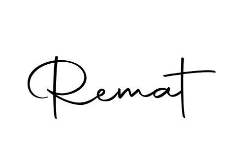 Design your own signature with our free online signature maker. With this signature software, you can create a handwritten (Autography-DOLnW) signature for name Remat. Remat signature style 10 images and pictures png