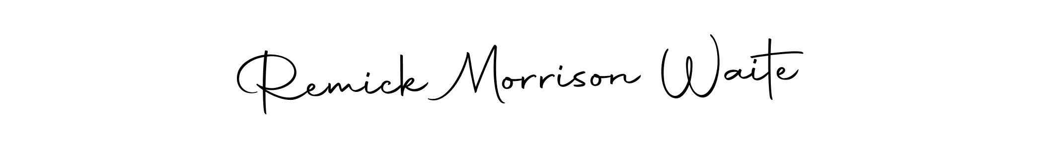 Make a beautiful signature design for name Remick Morrison Waite. With this signature (Autography-DOLnW) style, you can create a handwritten signature for free. Remick Morrison Waite signature style 10 images and pictures png