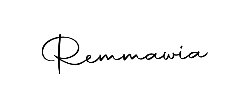 Use a signature maker to create a handwritten signature online. With this signature software, you can design (Autography-DOLnW) your own signature for name Remmawia. Remmawia signature style 10 images and pictures png