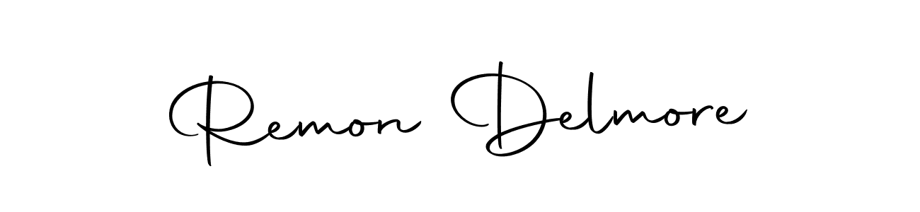 Make a beautiful signature design for name Remon Delmore. With this signature (Autography-DOLnW) style, you can create a handwritten signature for free. Remon Delmore signature style 10 images and pictures png