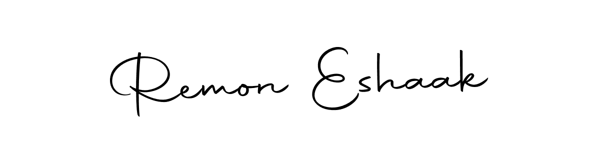 Create a beautiful signature design for name Remon Eshaak. With this signature (Autography-DOLnW) fonts, you can make a handwritten signature for free. Remon Eshaak signature style 10 images and pictures png