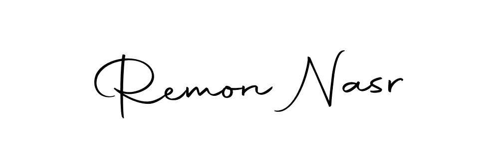 The best way (Autography-DOLnW) to make a short signature is to pick only two or three words in your name. The name Remon Nasr include a total of six letters. For converting this name. Remon Nasr signature style 10 images and pictures png