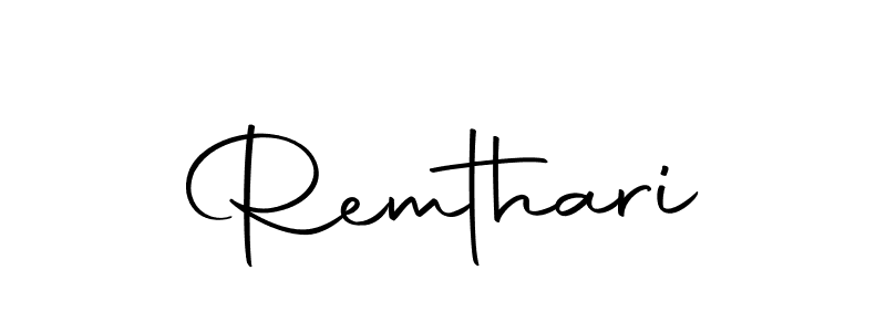 The best way (Autography-DOLnW) to make a short signature is to pick only two or three words in your name. The name Remthari include a total of six letters. For converting this name. Remthari signature style 10 images and pictures png