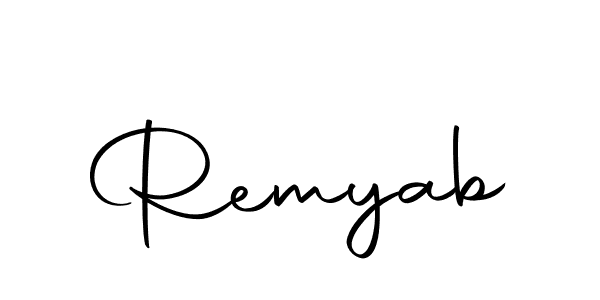 Remyab stylish signature style. Best Handwritten Sign (Autography-DOLnW) for my name. Handwritten Signature Collection Ideas for my name Remyab. Remyab signature style 10 images and pictures png