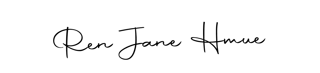 You should practise on your own different ways (Autography-DOLnW) to write your name (Ren Jane Hmue) in signature. don't let someone else do it for you. Ren Jane Hmue signature style 10 images and pictures png