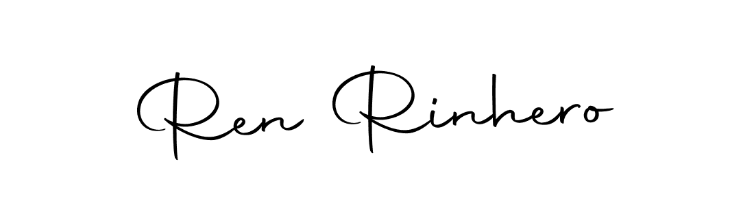 How to make Ren Rinhero name signature. Use Autography-DOLnW style for creating short signs online. This is the latest handwritten sign. Ren Rinhero signature style 10 images and pictures png