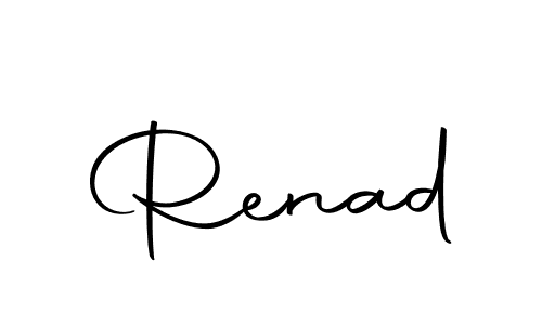 Create a beautiful signature design for name Renad. With this signature (Autography-DOLnW) fonts, you can make a handwritten signature for free. Renad signature style 10 images and pictures png