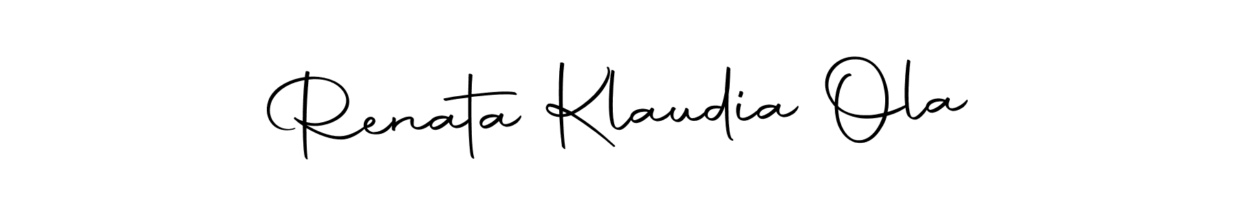 This is the best signature style for the Renata Klaudia Ola name. Also you like these signature font (Autography-DOLnW). Mix name signature. Renata Klaudia Ola signature style 10 images and pictures png