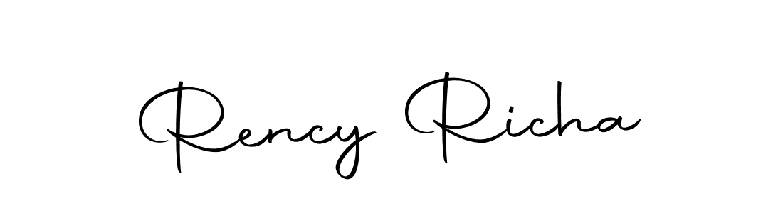 Use a signature maker to create a handwritten signature online. With this signature software, you can design (Autography-DOLnW) your own signature for name Rency Richa. Rency Richa signature style 10 images and pictures png