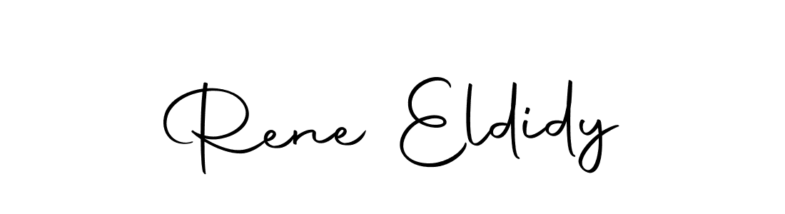 How to make Rene Eldidy name signature. Use Autography-DOLnW style for creating short signs online. This is the latest handwritten sign. Rene Eldidy signature style 10 images and pictures png