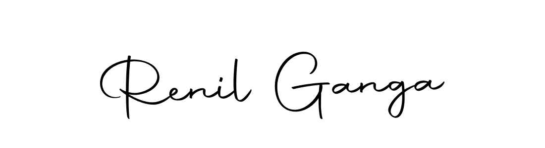 Renil Ganga stylish signature style. Best Handwritten Sign (Autography-DOLnW) for my name. Handwritten Signature Collection Ideas for my name Renil Ganga. Renil Ganga signature style 10 images and pictures png