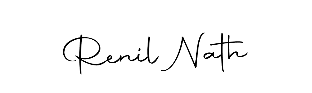 How to make Renil Nath name signature. Use Autography-DOLnW style for creating short signs online. This is the latest handwritten sign. Renil Nath signature style 10 images and pictures png