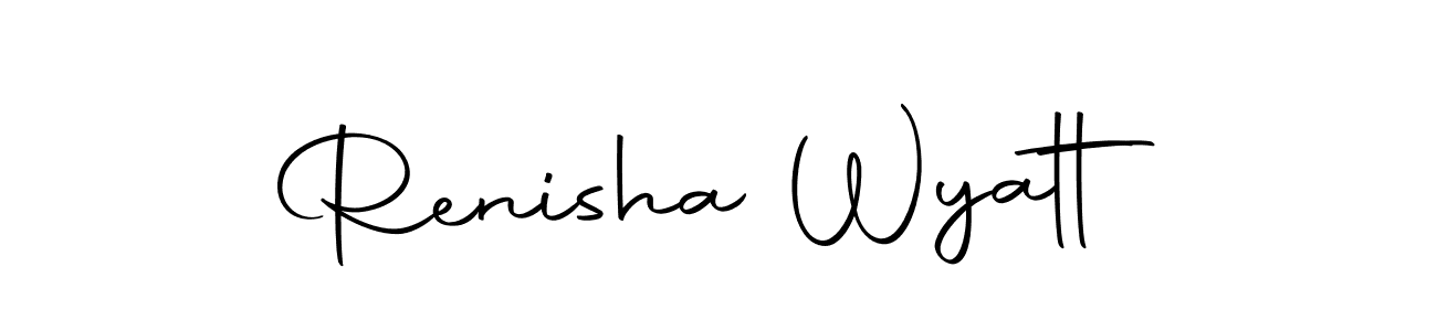 This is the best signature style for the Renisha Wyatt name. Also you like these signature font (Autography-DOLnW). Mix name signature. Renisha Wyatt signature style 10 images and pictures png