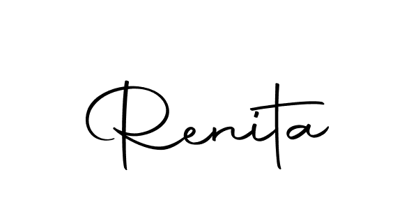 Design your own signature with our free online signature maker. With this signature software, you can create a handwritten (Autography-DOLnW) signature for name Renita. Renita signature style 10 images and pictures png