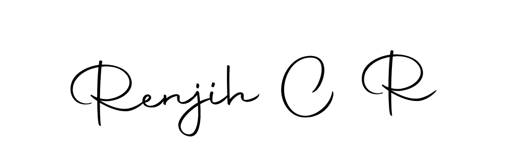 This is the best signature style for the Renjih C R name. Also you like these signature font (Autography-DOLnW). Mix name signature. Renjih C R signature style 10 images and pictures png