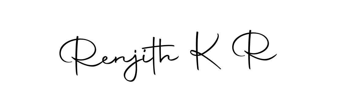 Create a beautiful signature design for name Renjith K R. With this signature (Autography-DOLnW) fonts, you can make a handwritten signature for free. Renjith K R signature style 10 images and pictures png