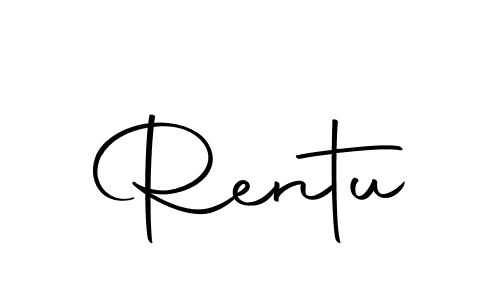 How to make Rentu name signature. Use Autography-DOLnW style for creating short signs online. This is the latest handwritten sign. Rentu signature style 10 images and pictures png