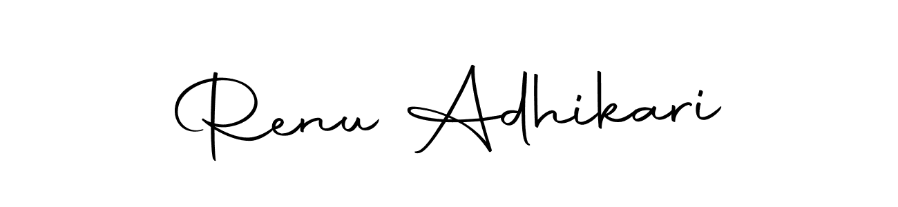 Here are the top 10 professional signature styles for the name Renu Adhikari. These are the best autograph styles you can use for your name. Renu Adhikari signature style 10 images and pictures png