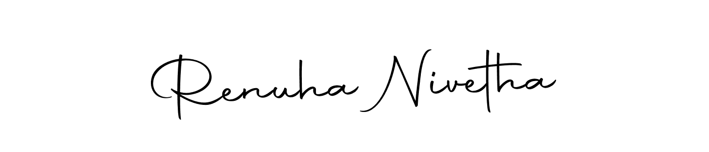 Design your own signature with our free online signature maker. With this signature software, you can create a handwritten (Autography-DOLnW) signature for name Renuha Nivetha. Renuha Nivetha signature style 10 images and pictures png