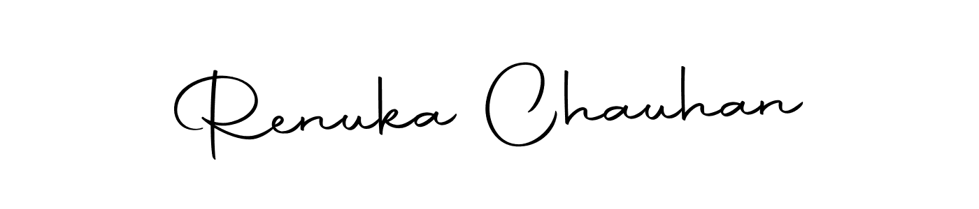 How to make Renuka Chauhan name signature. Use Autography-DOLnW style for creating short signs online. This is the latest handwritten sign. Renuka Chauhan signature style 10 images and pictures png