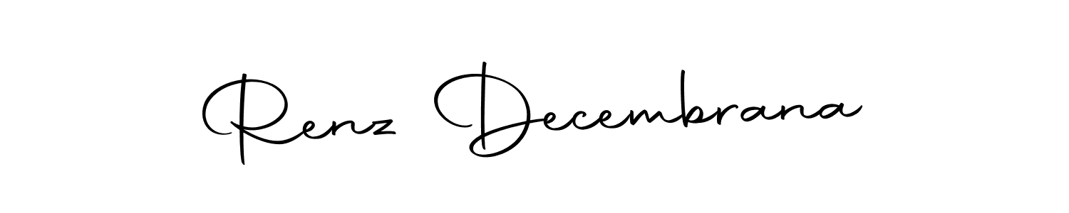 The best way (Autography-DOLnW) to make a short signature is to pick only two or three words in your name. The name Renz Decembrana include a total of six letters. For converting this name. Renz Decembrana signature style 10 images and pictures png