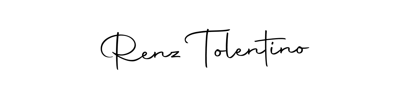 How to make Renz Tolentino name signature. Use Autography-DOLnW style for creating short signs online. This is the latest handwritten sign. Renz Tolentino signature style 10 images and pictures png