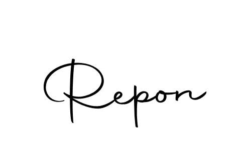 Make a beautiful signature design for name Repon. With this signature (Autography-DOLnW) style, you can create a handwritten signature for free. Repon signature style 10 images and pictures png