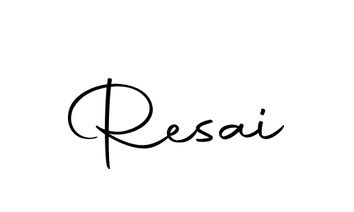 Make a beautiful signature design for name Resai. With this signature (Autography-DOLnW) style, you can create a handwritten signature for free. Resai signature style 10 images and pictures png