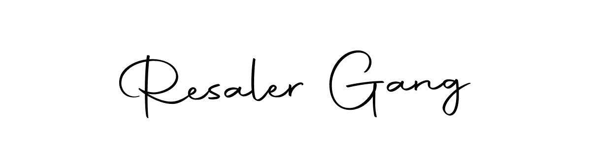 Create a beautiful signature design for name Resaler Gang. With this signature (Autography-DOLnW) fonts, you can make a handwritten signature for free. Resaler Gang signature style 10 images and pictures png