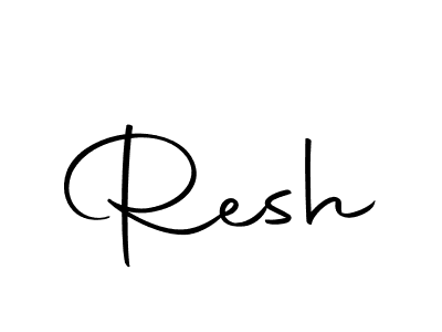 Create a beautiful signature design for name Resh. With this signature (Autography-DOLnW) fonts, you can make a handwritten signature for free. Resh signature style 10 images and pictures png