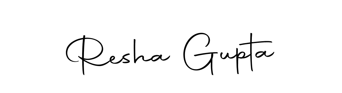 Make a beautiful signature design for name Resha Gupta. With this signature (Autography-DOLnW) style, you can create a handwritten signature for free. Resha Gupta signature style 10 images and pictures png