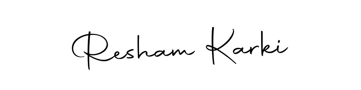 This is the best signature style for the Resham Karki name. Also you like these signature font (Autography-DOLnW). Mix name signature. Resham Karki signature style 10 images and pictures png